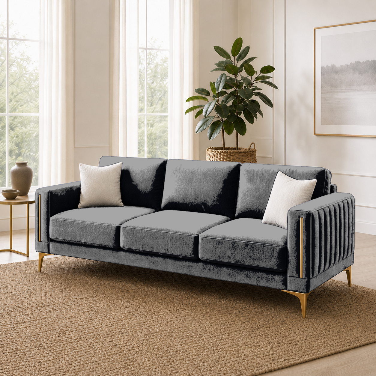 Yonder 3+2+1 Sofa Set (Copy), 3 seater, grey, room view