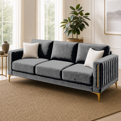 Yonder 3+2+1 Sofa Set (Copy), 3 seater, grey, detail view