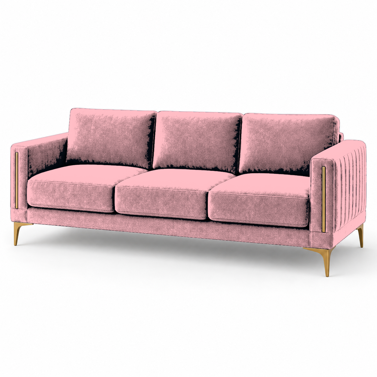 Yonder 3+2+1 Sofa Set (Copy), 3 seater, pink, studio view