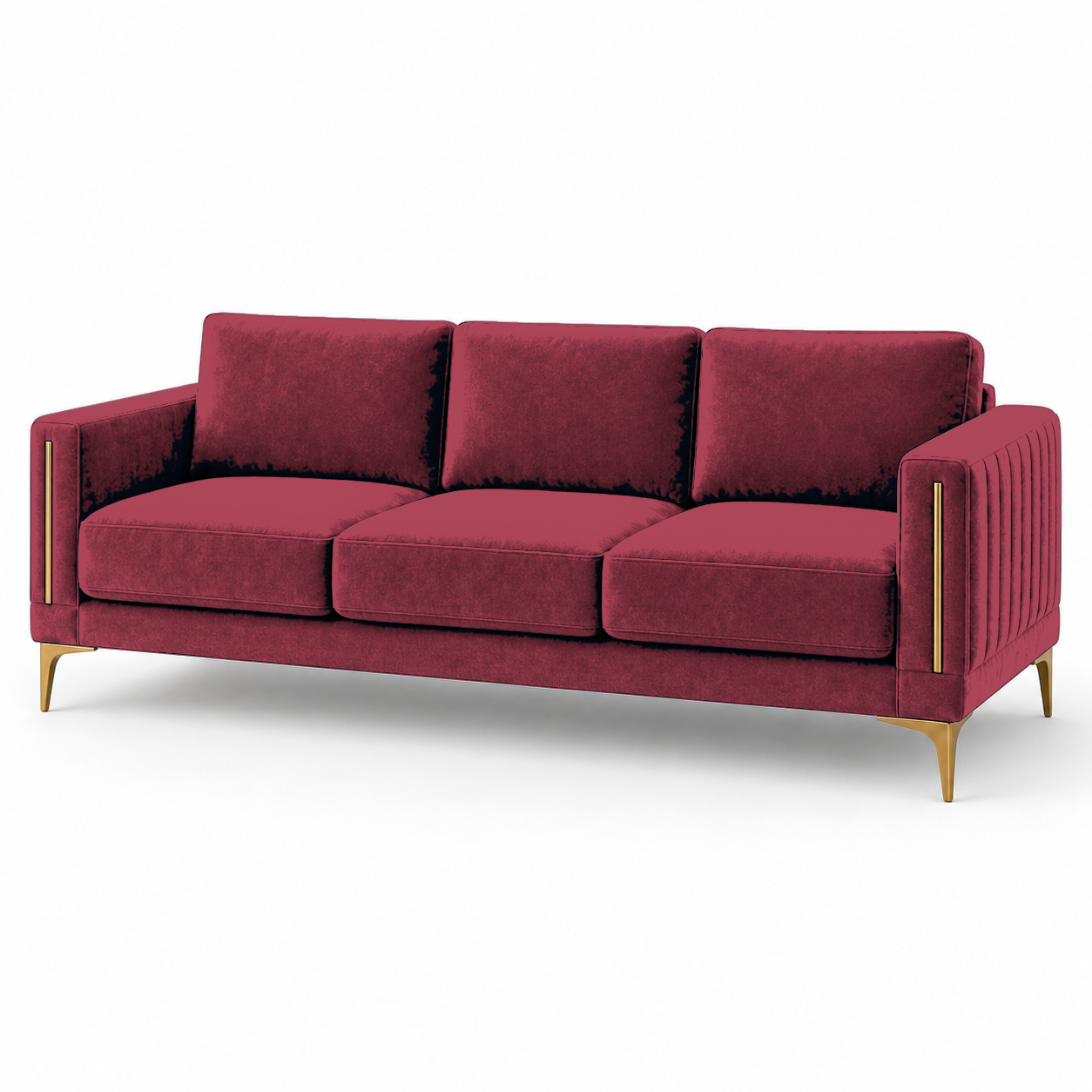 Yonder 3+2+1 Sofa Set (Copy), 3 seater, red, studio view