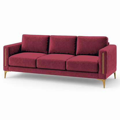 Yonder 3+2+1 Sofa Set (Copy), 3 seater, red, studio view