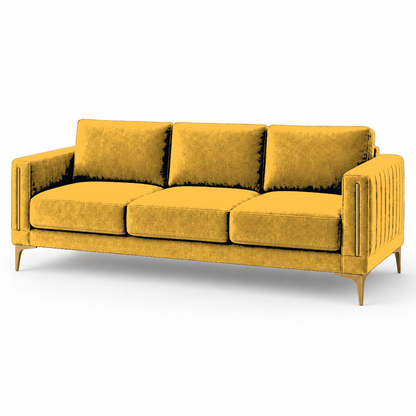 Yonder 3+2+1 Sofa Set (Copy), 3 seater, yellow, studio view