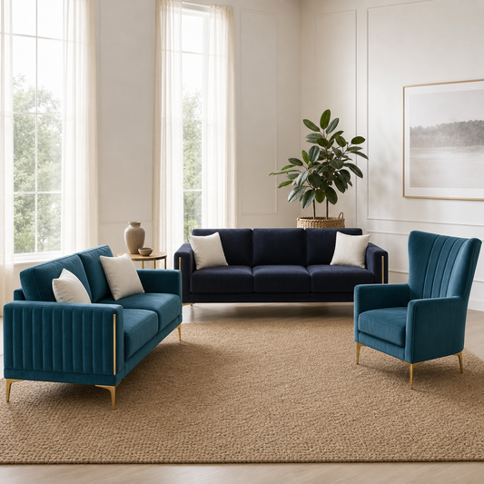 Yonder - 3+2+1 Sofa Set (Copy), complete 3+2+1 sofa set in an editorial living room