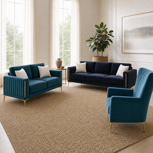 Yonder - 3+2+1 Sofa Set (Copy), alternate room angle of the complete 3+2+1 sofa set