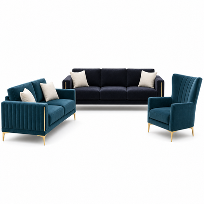 Yonder - 3+2+1 Sofa Set (Copy), complete 3+2+1 sofa set front studio view