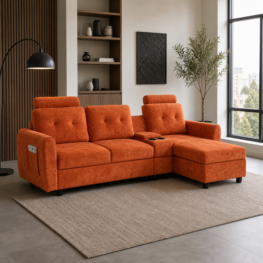 Zaven - Sofa bed, source-proven closed sofa hero in a contemporary living room