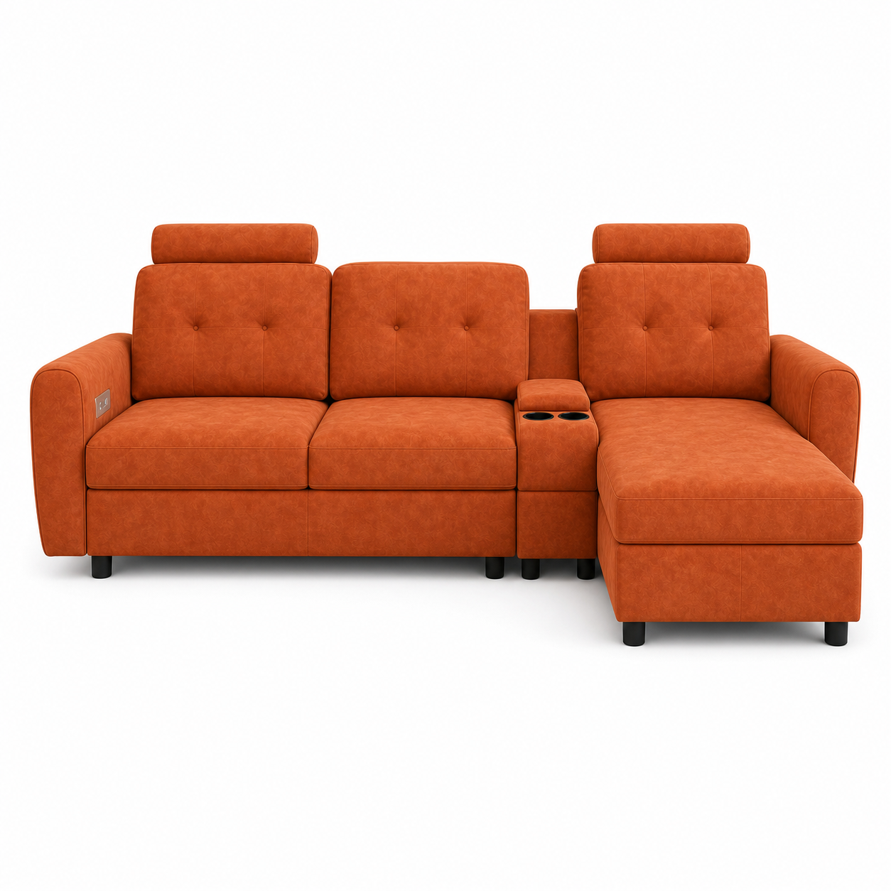 Zaven - Sofa bed, closed sofa front studio view on pure white