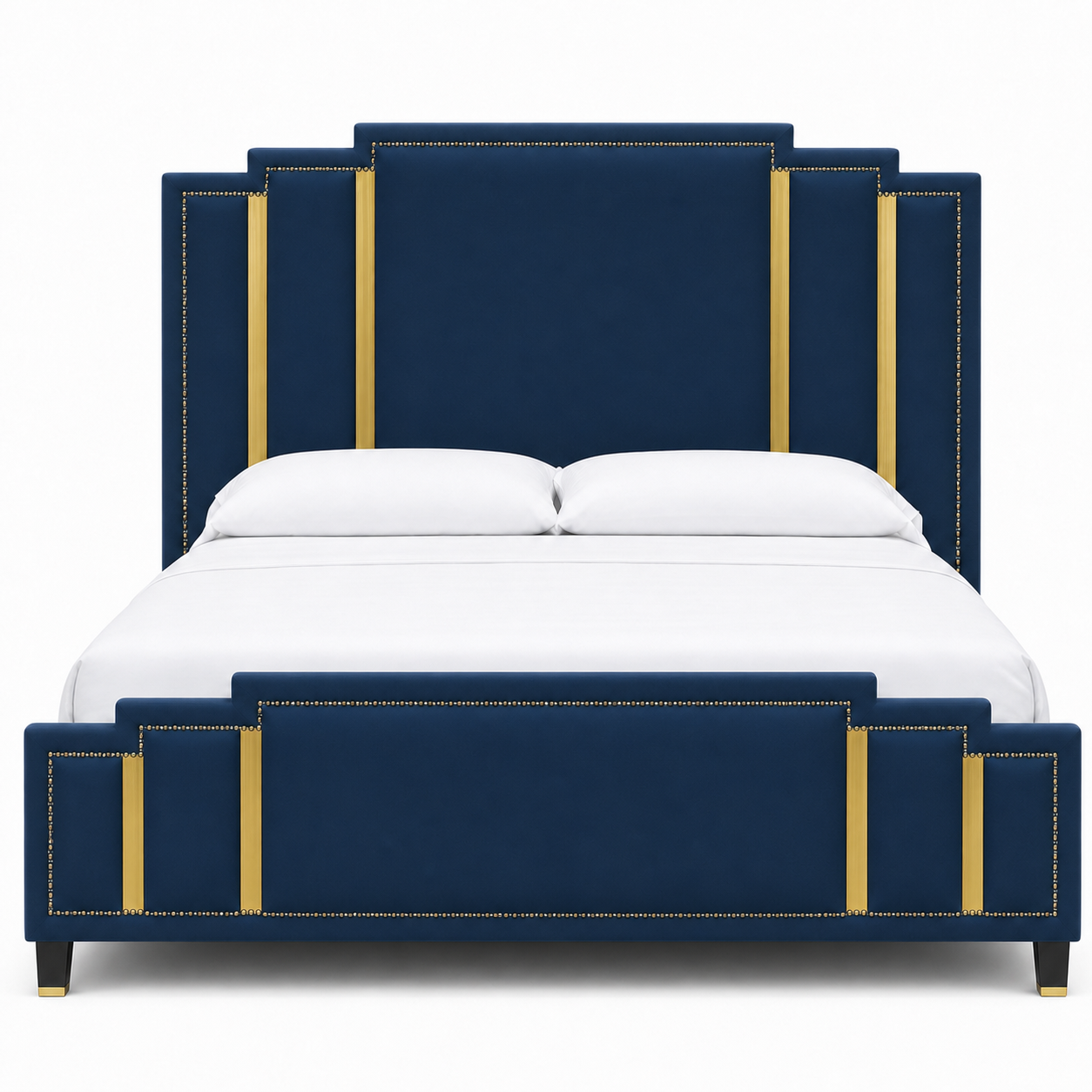 Zeke - Bed Blue plain white background view