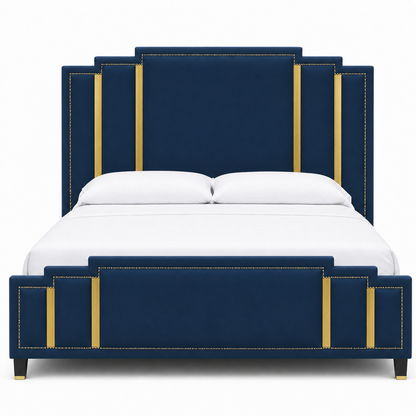 Zeke - Bed Blue plain white background view