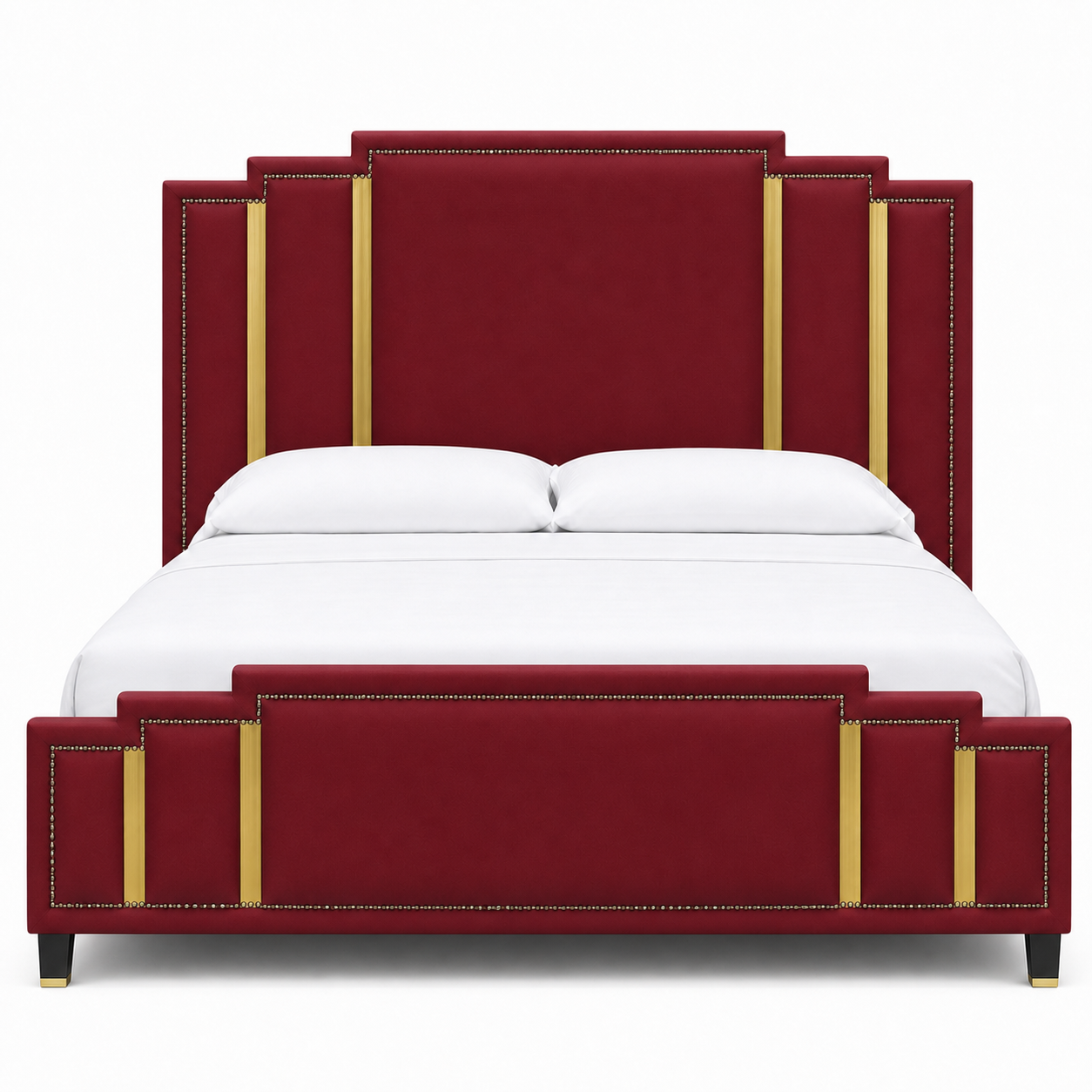 Zeke - Bed Red plain white background view