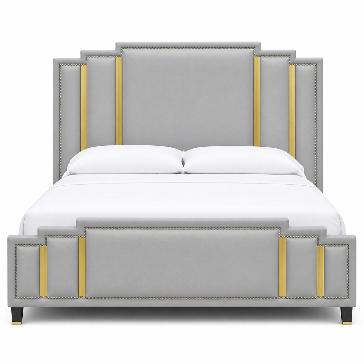 Zeke - Bed, complete front three-quarter studio bed view