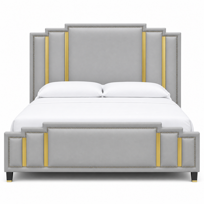 Zeke - Bed, complete front three-quarter studio bed view