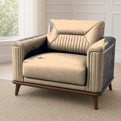 Zest 3+2+1 Sofa Set, 1 seater, beige, detail view