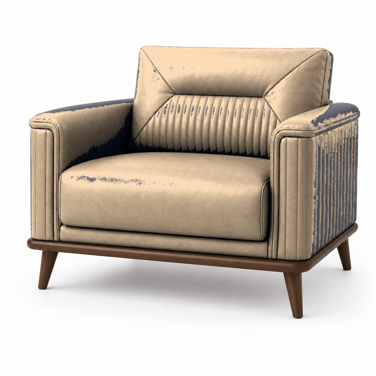 Zest 3+2+1 Sofa Set, 1 seater, beige, studio view