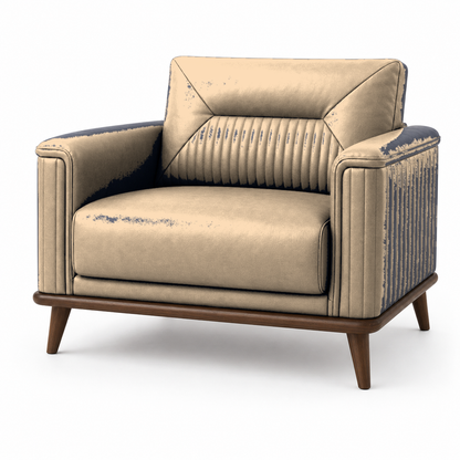 Zest 3+2+1 Sofa Set, 1 seater, beige, studio view