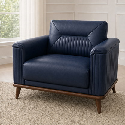 Zest 3+2+1 Sofa Set, 1 seater, blue, detail view
