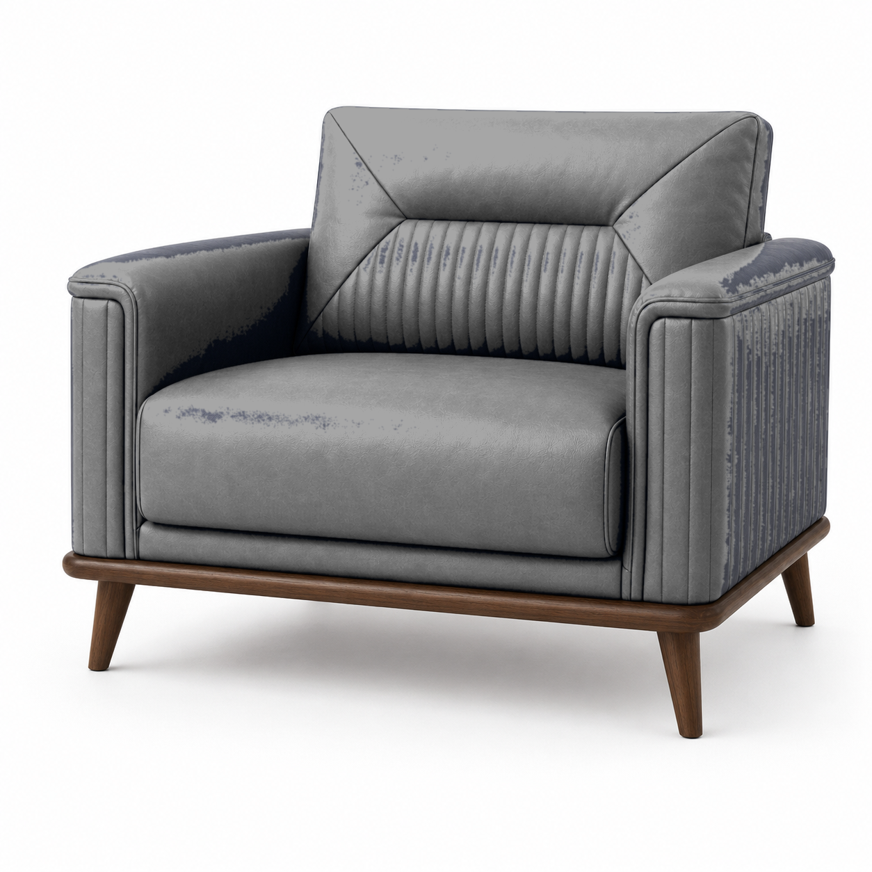 Zest 3+2+1 Sofa Set, 1 seater, grey, studio view