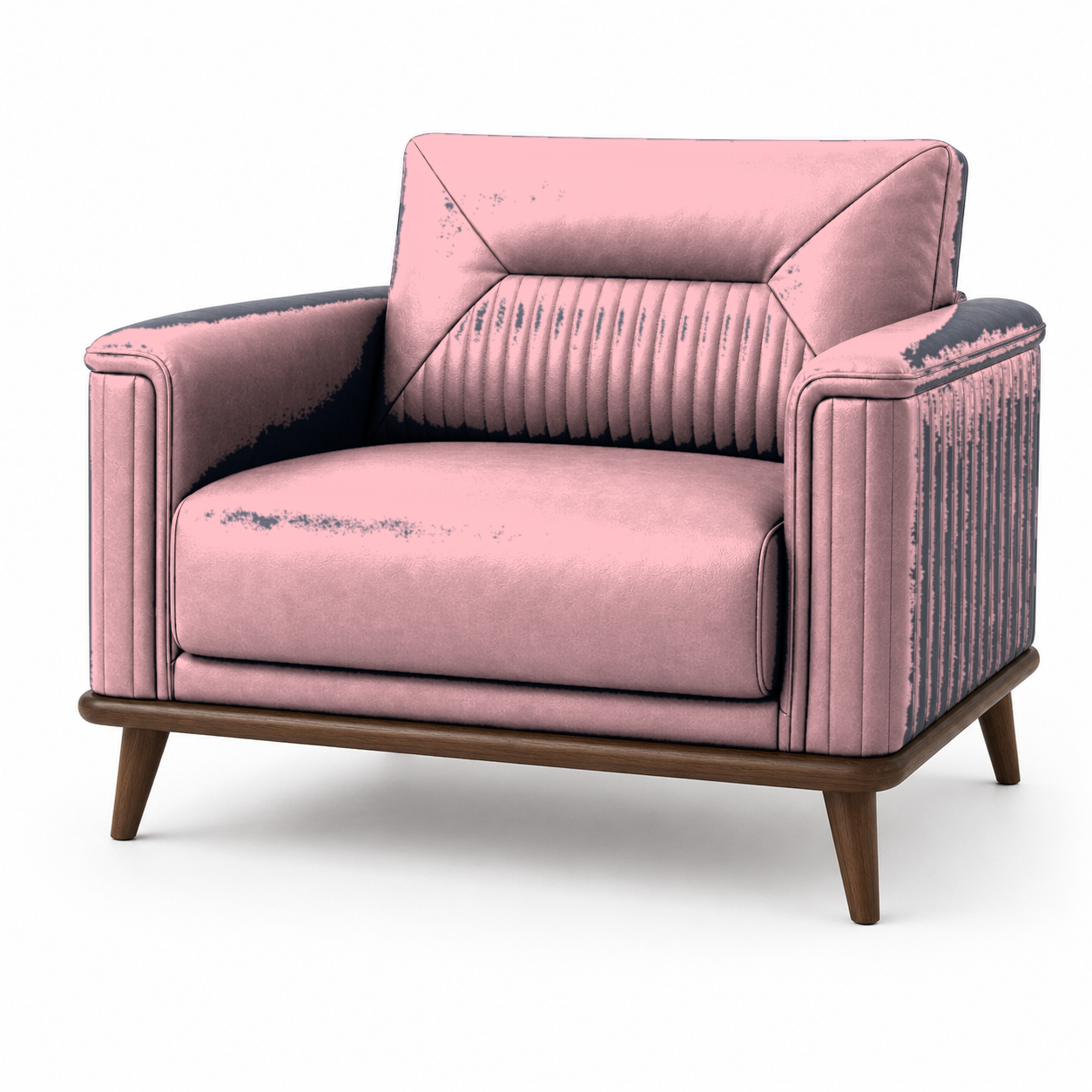 Zest 3+2+1 Sofa Set, 1 seater, pink, studio view