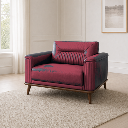 Zest 3+2+1 Sofa Set, 1 seater, red, room view