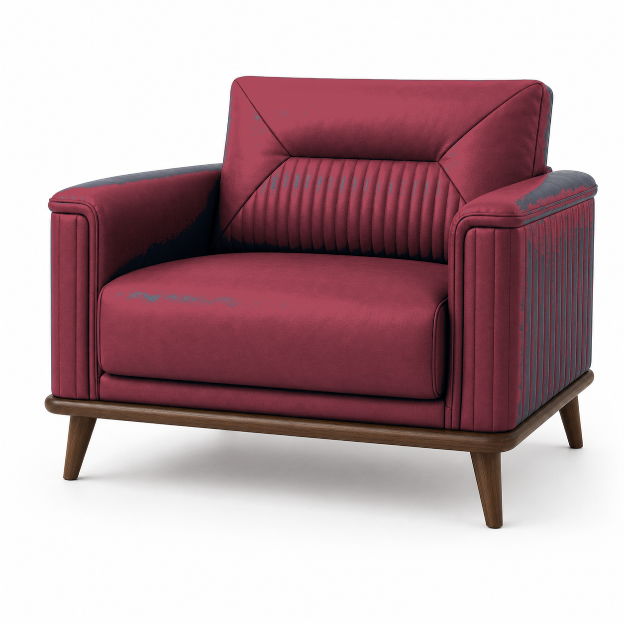 Zest 3+2+1 Sofa Set, 1 seater, red, studio view