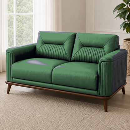 Zest 3+2+1 Sofa Set, 2 seater, green, detail view