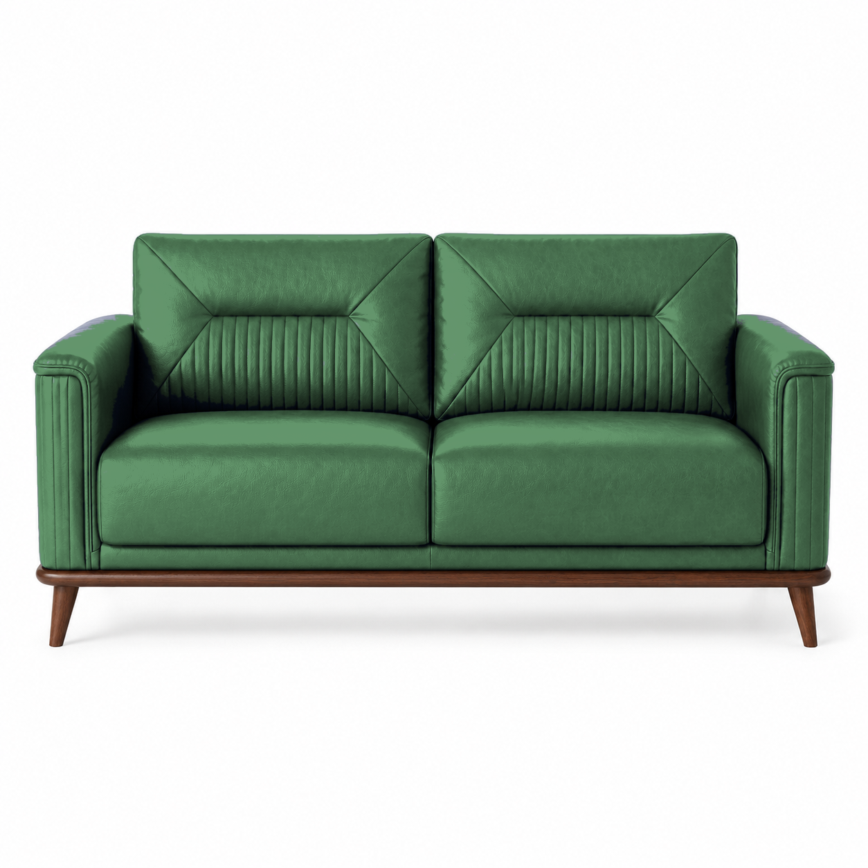 Zest 3+2+1 Sofa Set, 2 seater, green, studio view