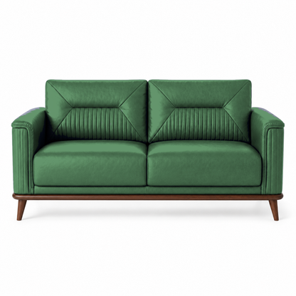 Zest 3+2+1 Sofa Set, 2 seater, green, studio view