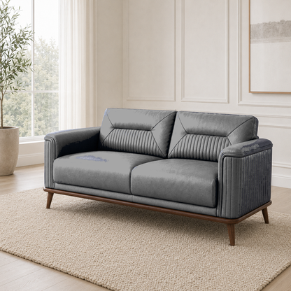 Zest 3+2+1 Sofa Set, 2 seater, grey, room view