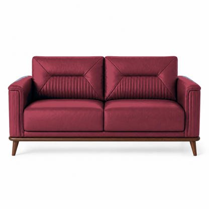 Zest 3+2+1 Sofa Set, 2 seater, red, studio view