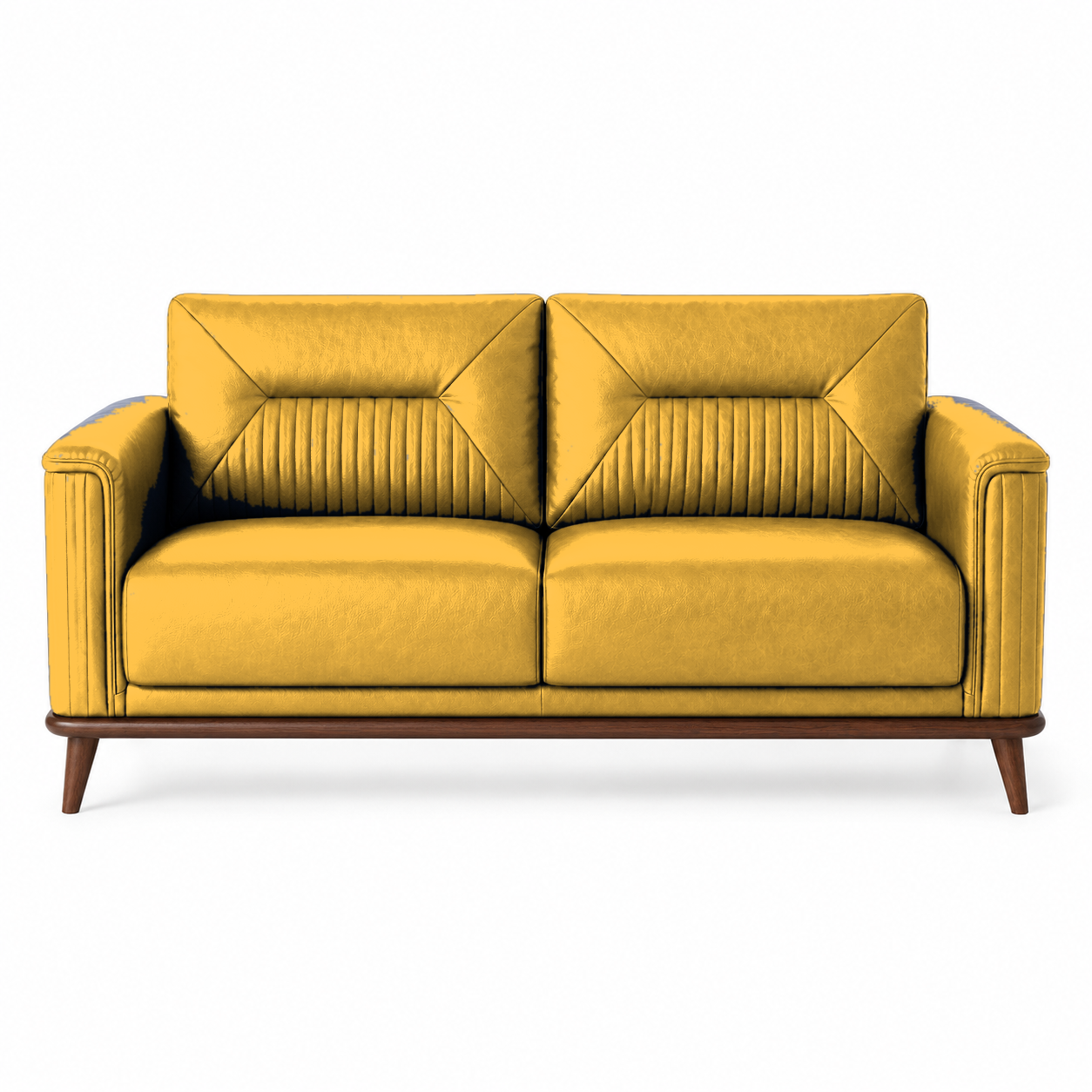 Zest 3+2+1 Sofa Set, 2 seater, yellow, studio view