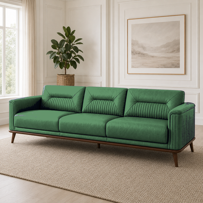 Zest 3+2+1 Sofa Set, 3 seater, green, room view