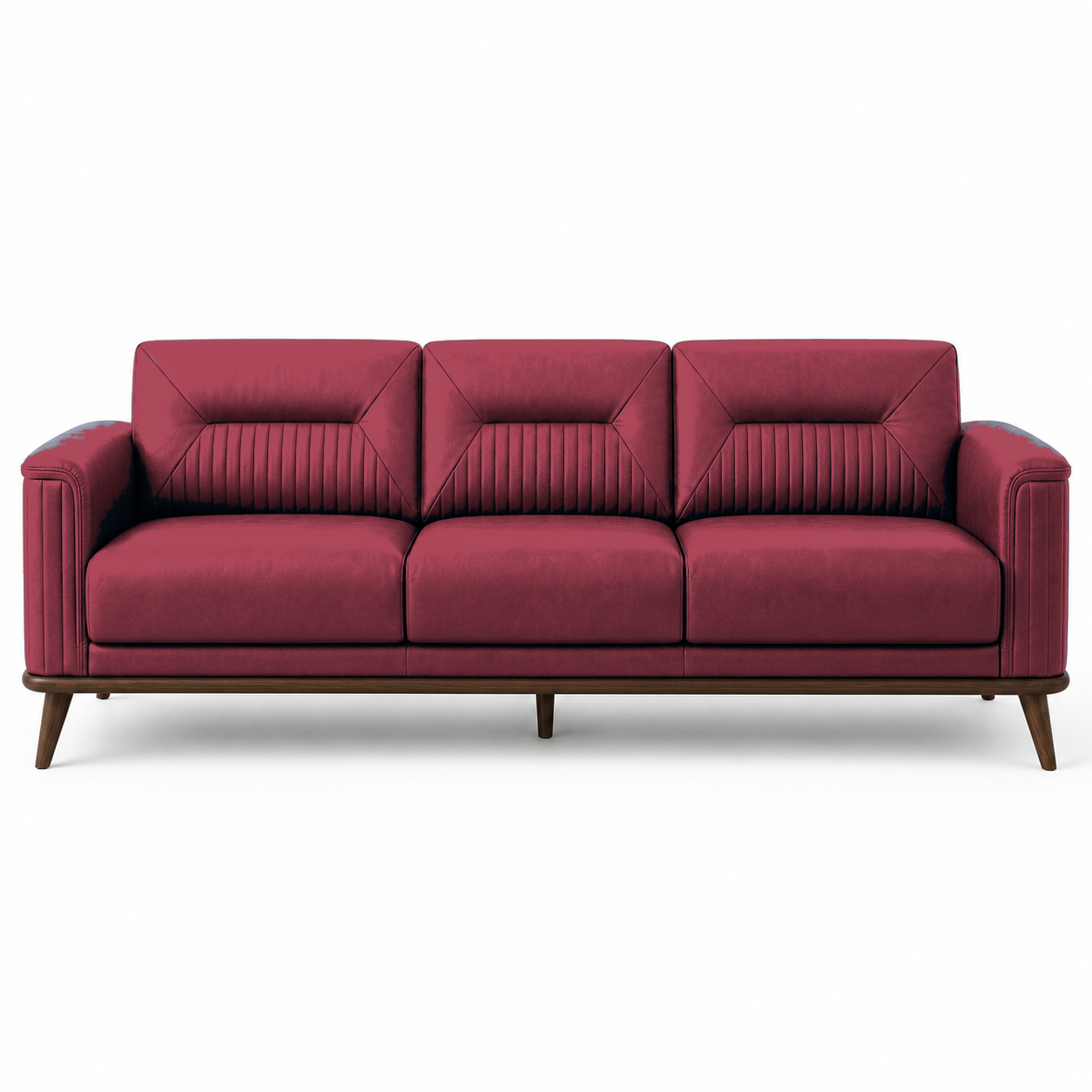 Zest 3+2+1 Sofa Set, 3 seater, red, studio view