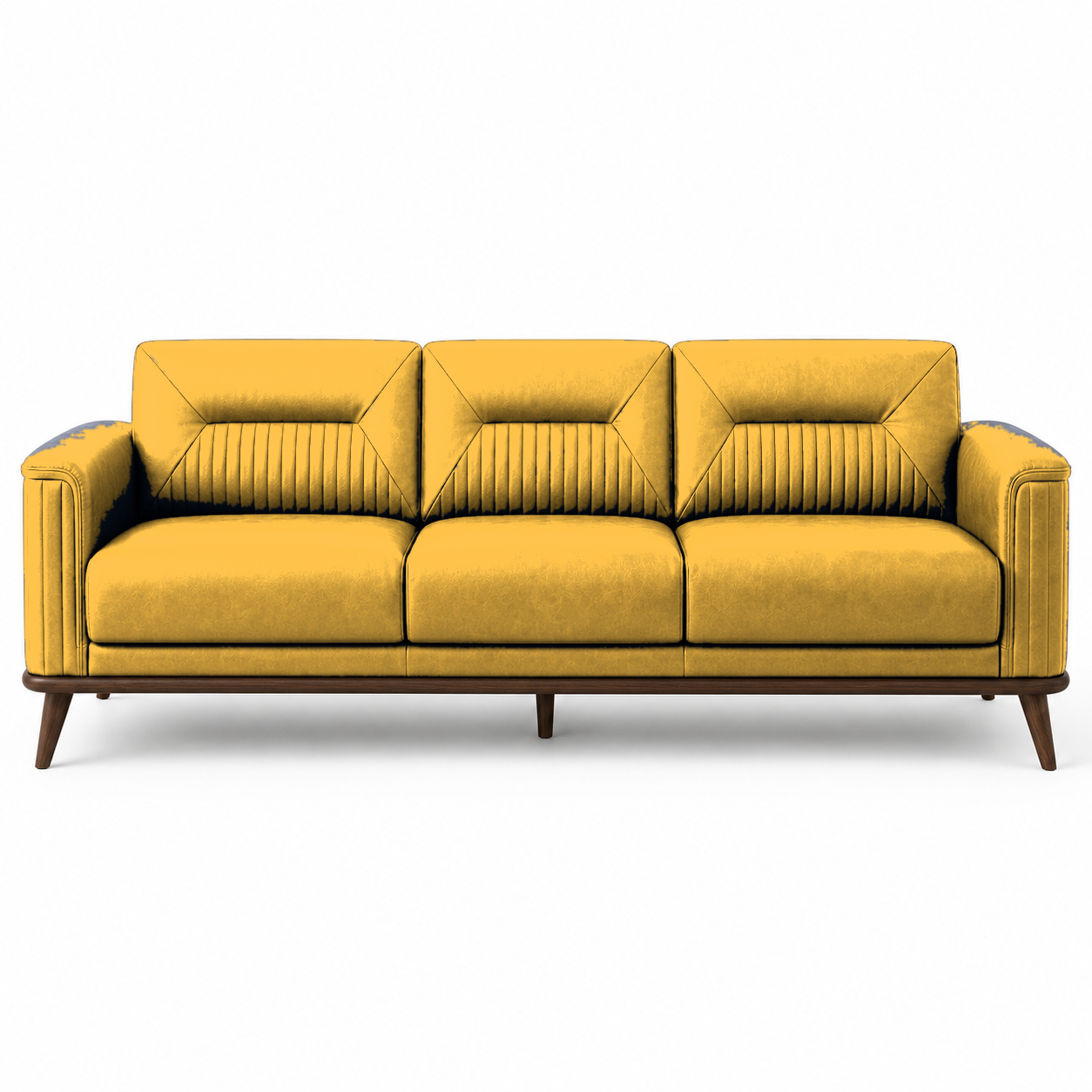 Zest 3+2+1 Sofa Set, 3 seater, yellow, studio view