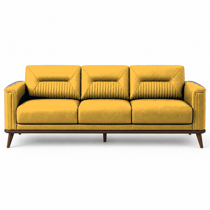 Zest 3+2+1 Sofa Set, 3 seater, yellow, studio view