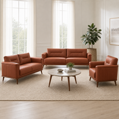 Zest - 3+2+1 Sofa Set, complete 3+2+1 sofa set in an editorial living room