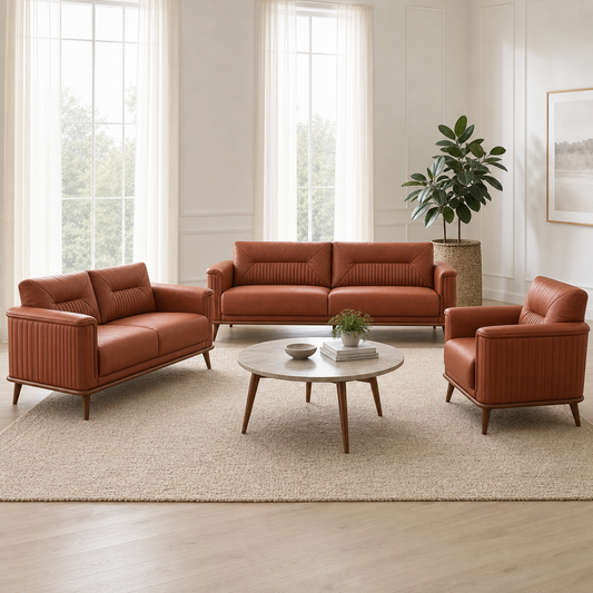 Zest - 3+2+1 Sofa Set, complete 3+2+1 sofa set in an editorial living room