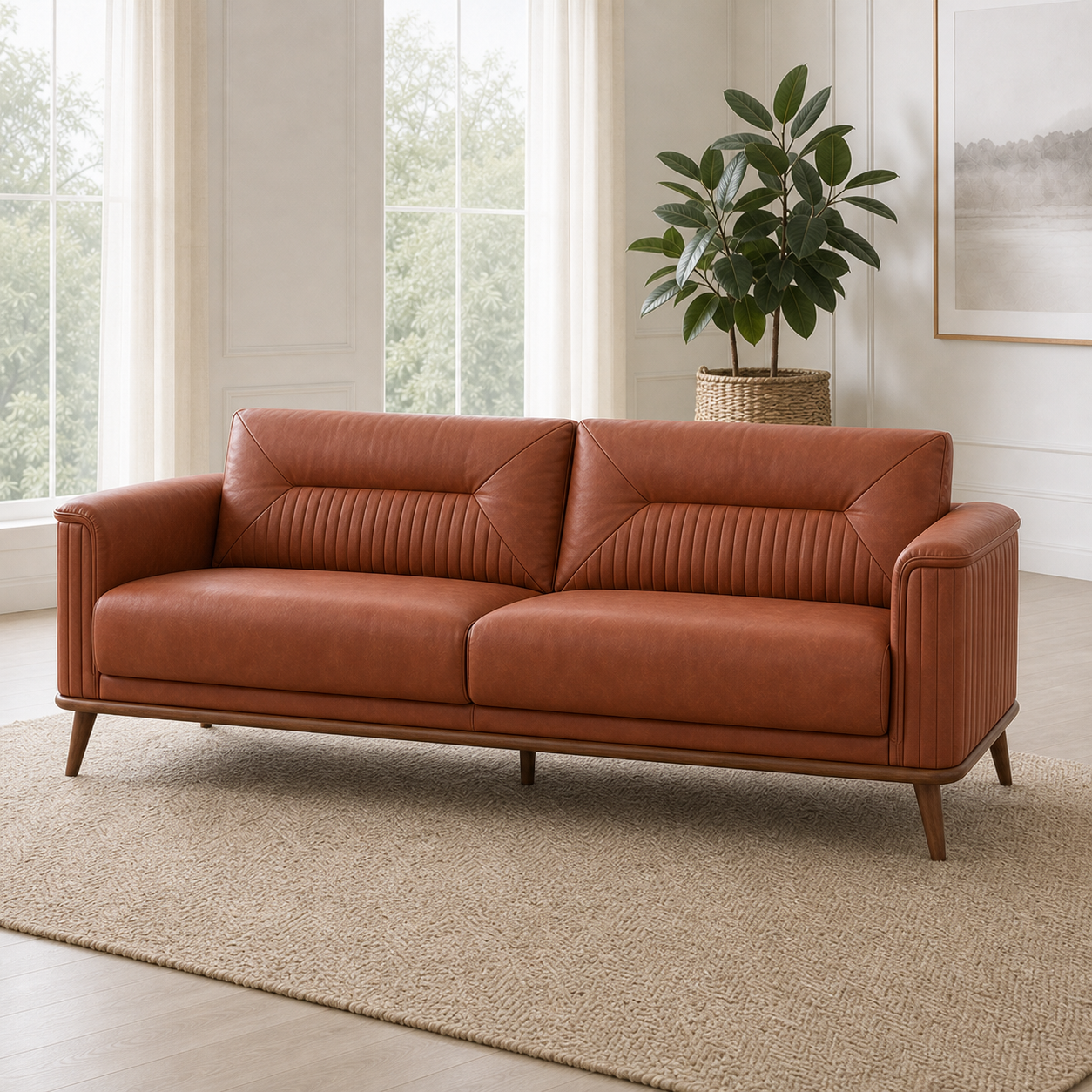 Close view of Zest - 3+2+1 Sofa Set upholstery and construction