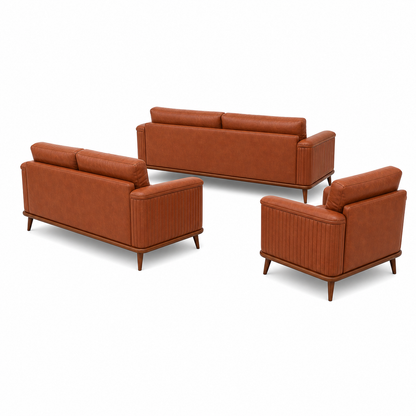 Zest - 3+2+1 Sofa Set, complete 3+2+1 sofa set side studio view