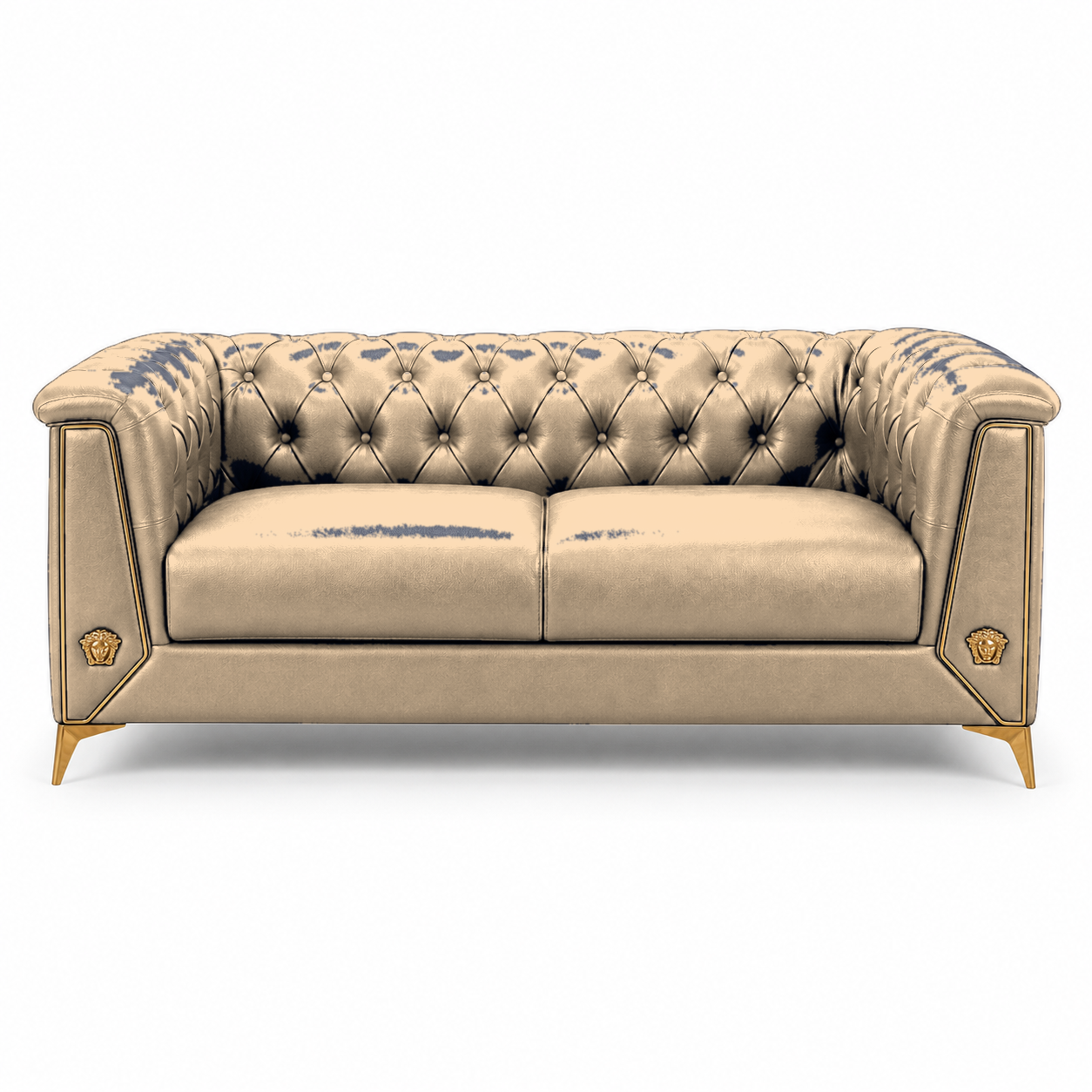 Zinnia 3+2+1 Sofa Set, 2 seater, beige, studio view