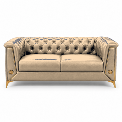 Zinnia 3+2+1 Sofa Set, 2 seater, beige, studio view