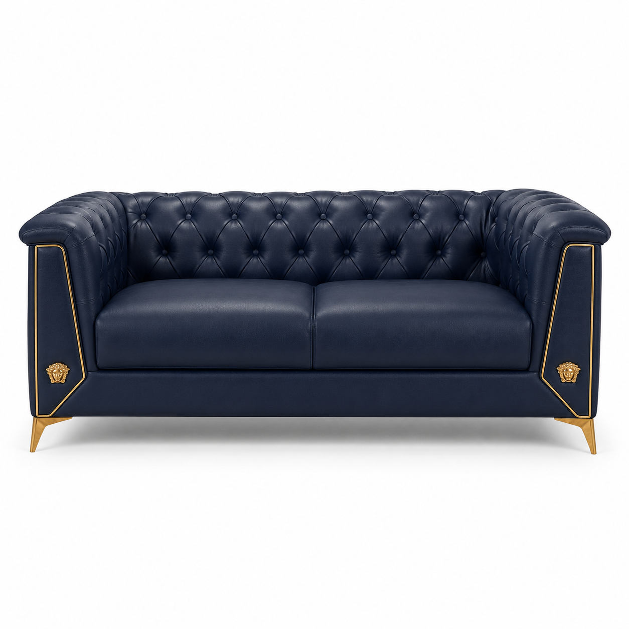 Zinnia 3+2+1 Sofa Set, 2 seater, blue, studio view