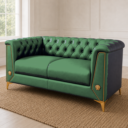 Zinnia 3+2+1 Sofa Set, 2 seater, green, detail view