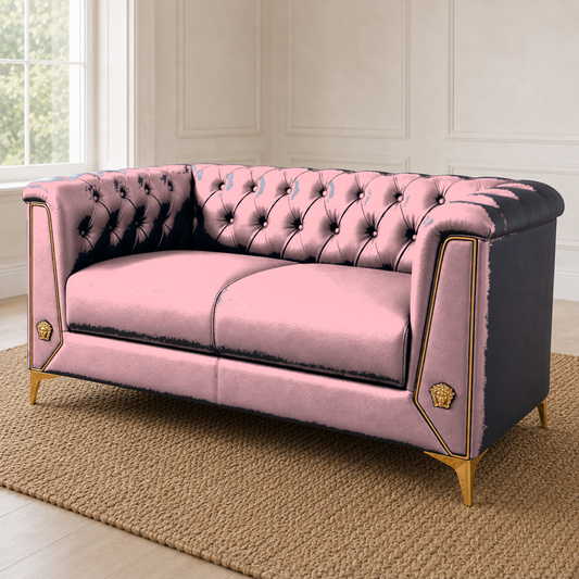 Zinnia 3+2+1 Sofa Set, 2 seater, pink, detail view
