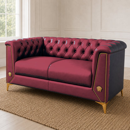 Zinnia 3+2+1 Sofa Set, 2 seater, red, detail view