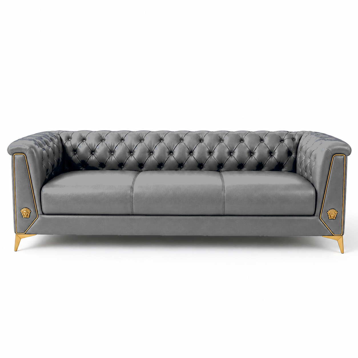 Zinnia 3+2+1 Sofa Set, 3 seater, grey, studio view