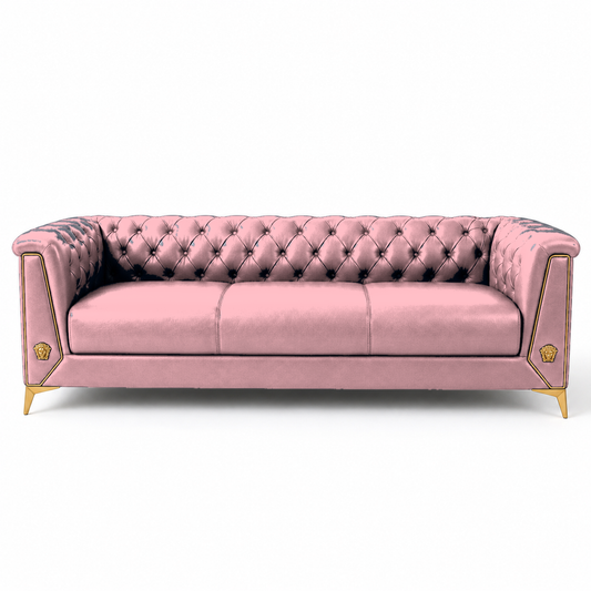 Zinnia 3+2+1 Sofa Set, 3 seater, pink, studio view