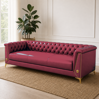 Zinnia 3+2+1 Sofa Set, 3 seater, red, room view