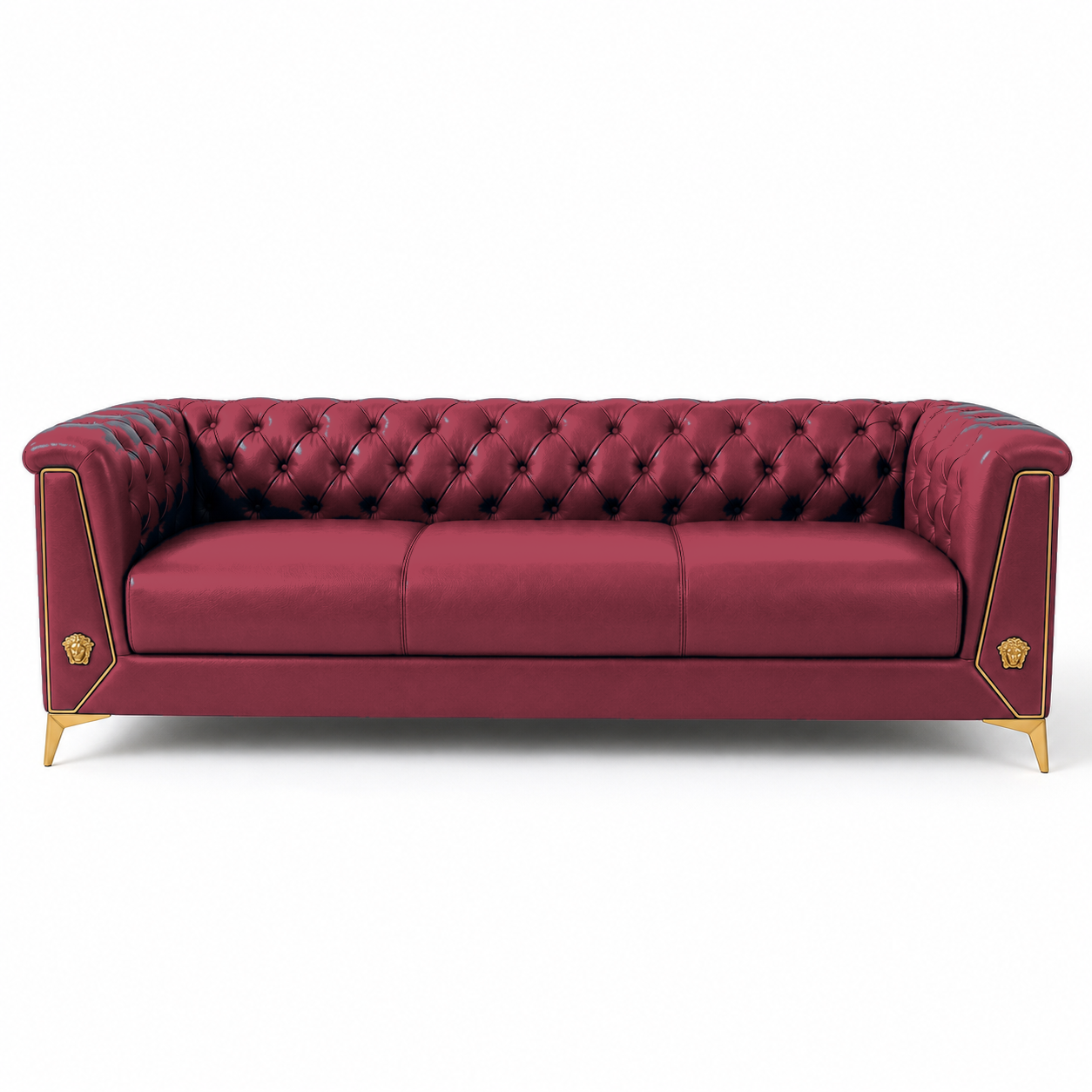 Zinnia 3+2+1 Sofa Set, 3 seater, red, studio view