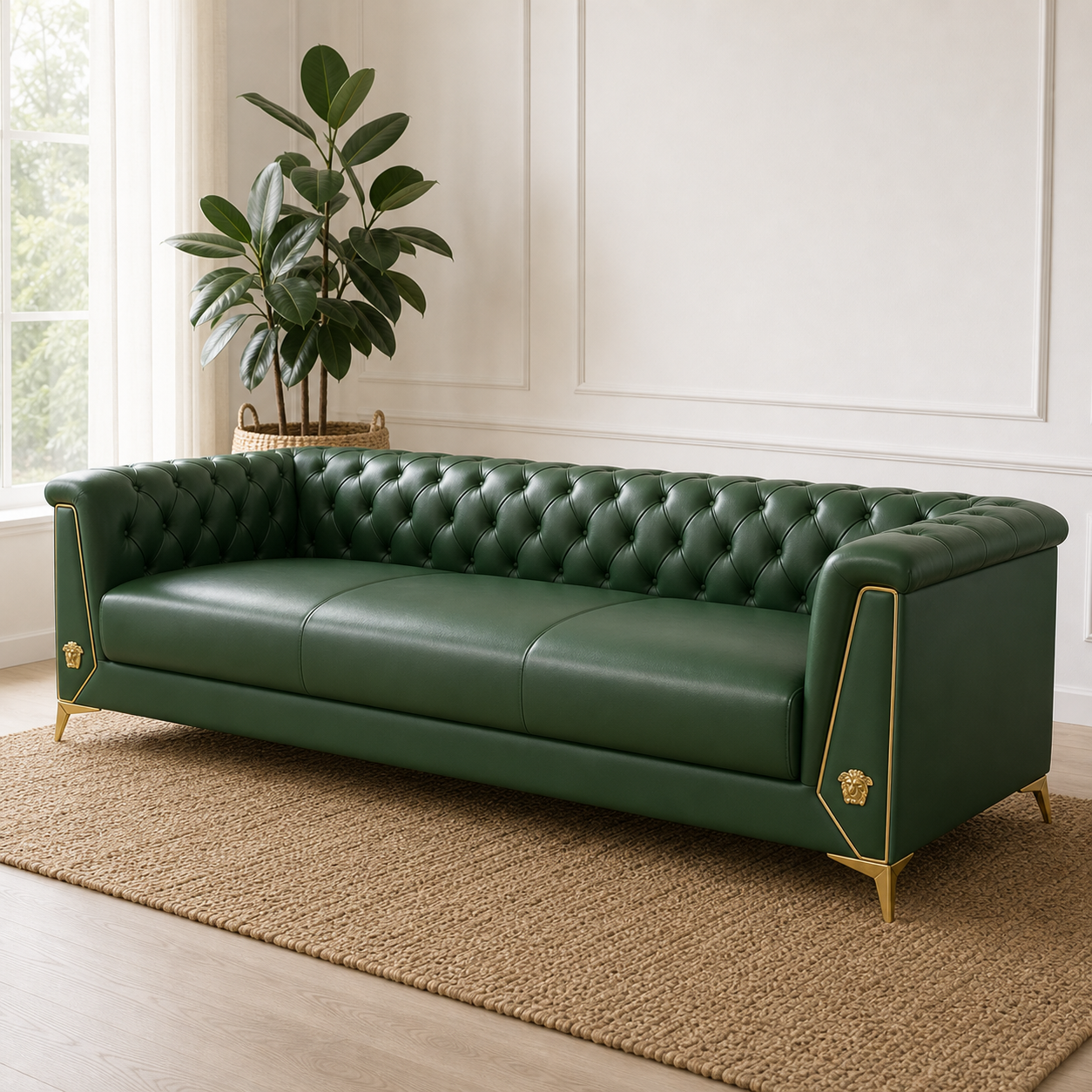 Close view of Zinnia - 3+2+1 Sofa Set upholstery and construction