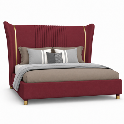 Zivy Bed Red plain white background view